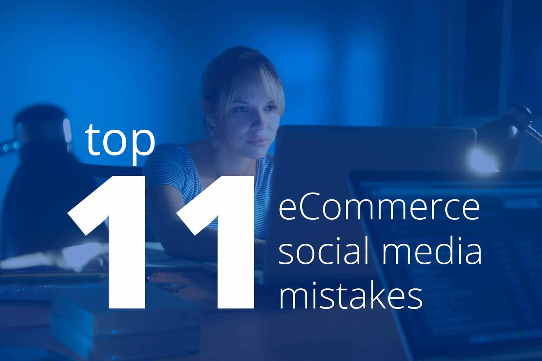 Lady on computer doing social media