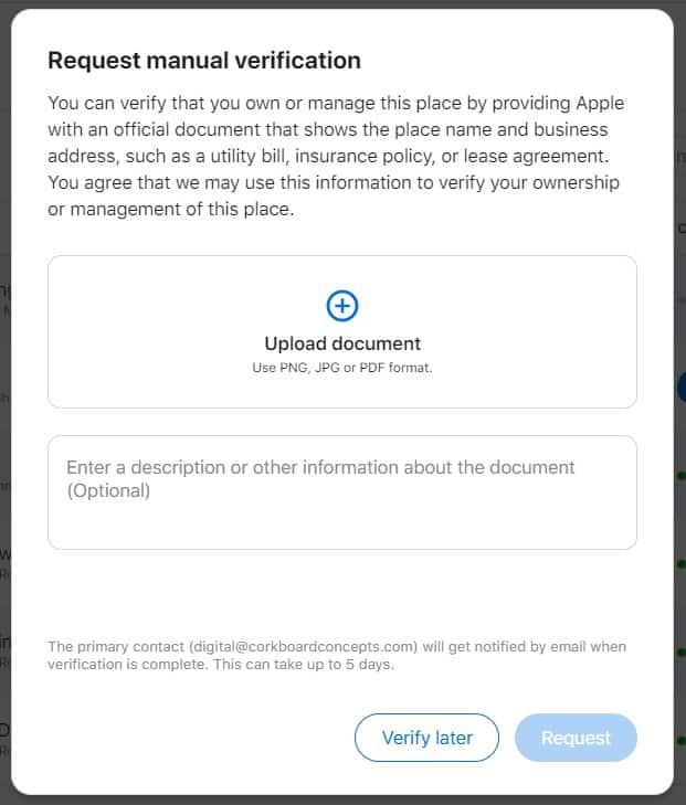 Providing ownership to your company on Apple Maps