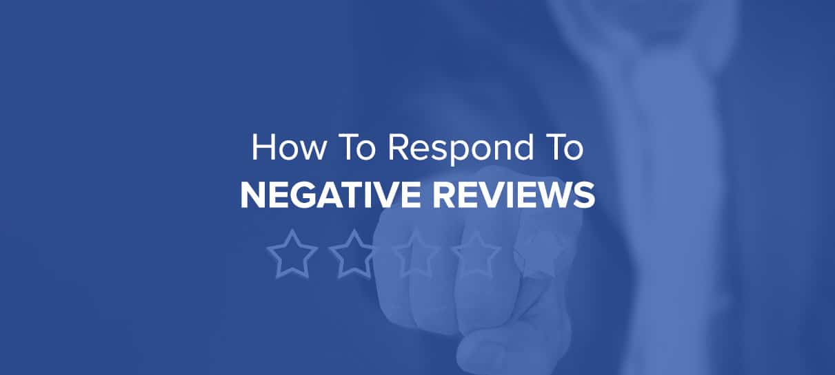 How to respond to negative reviews