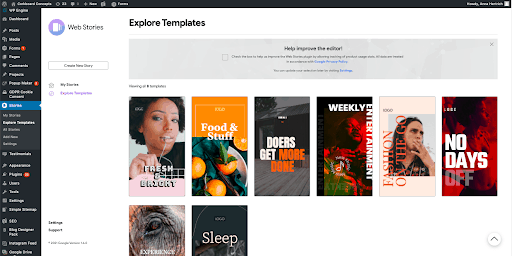 Creating the Google Web Story